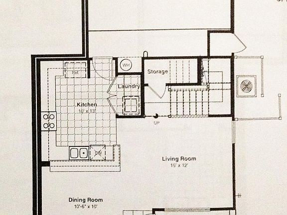 Actual floorplan, but in mirror image (reversed horizontally