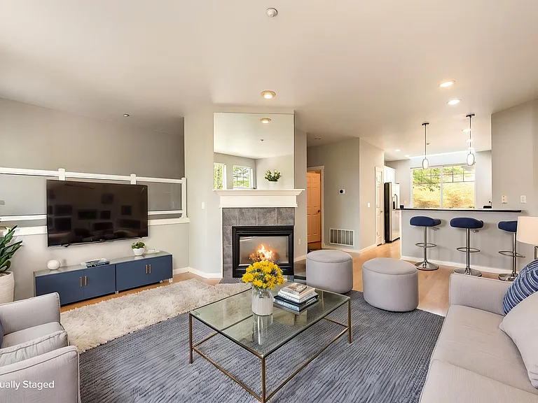 Virtually Staged Living Room