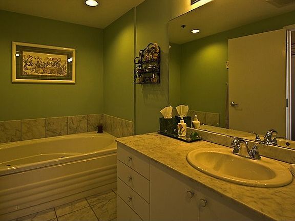 Bathroom with whirpool tub.