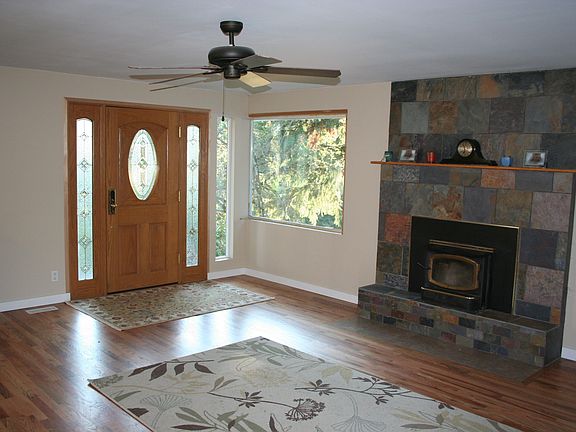 Custom slate fireplace