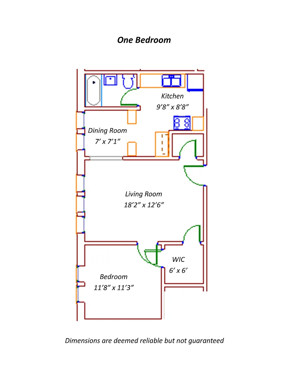 Floor plan 1 Bedroom