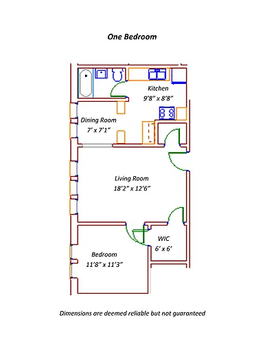 Floor plan 1 Bedroom