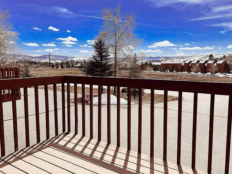 Balcony off of dining room.