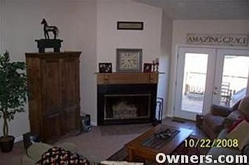 Family Room w/ Cathedral Ceilings and real woodburning fireplace