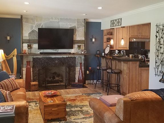 Living room with fireplace