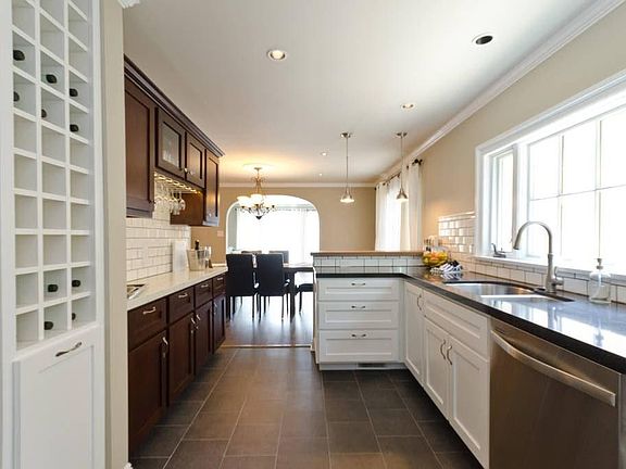 View from Kitchen into Open Dining/ Living