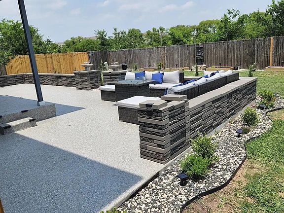 patio view with furniture