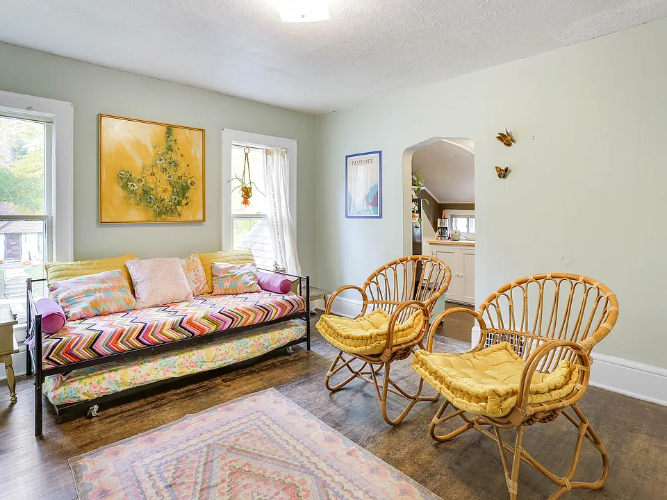 living room with east facing windows