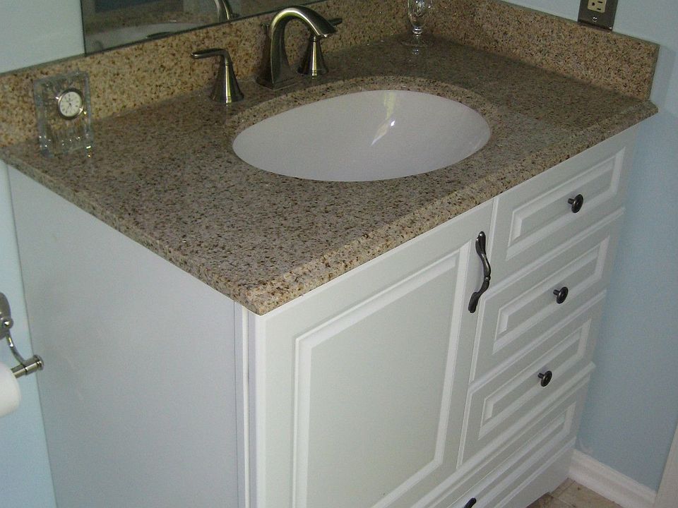 granite topped vanity