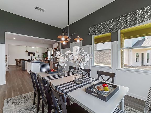 Dining area with access to patio