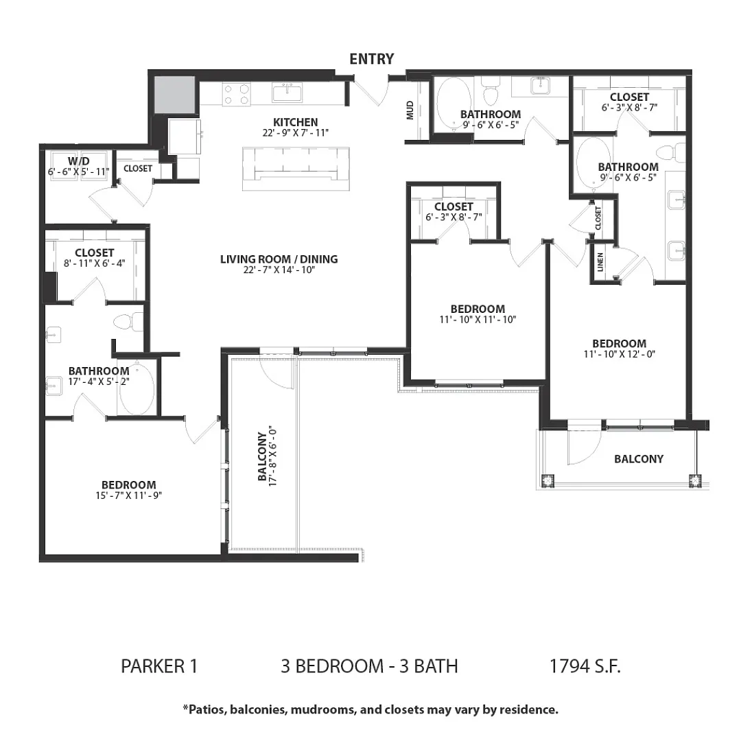 Floor plan Parker