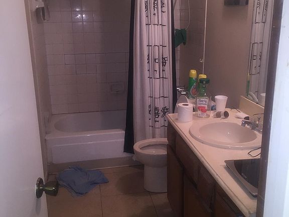 Separate master bath connected to master bedroom
