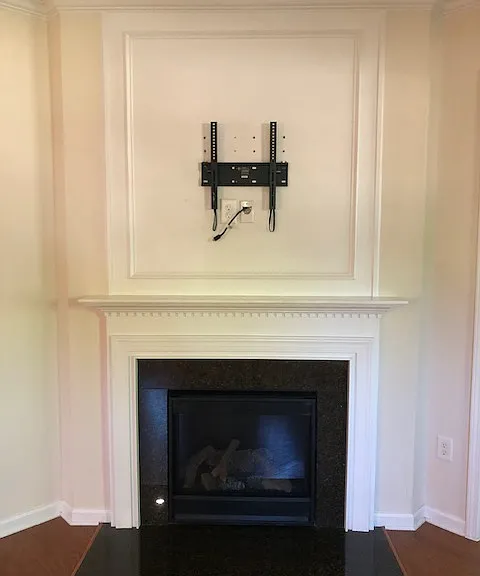 Gas Fireplace (with T.V. bracket above)