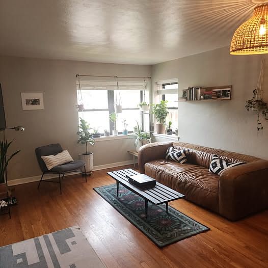 This photo is from another tenant's living room shown for visual/proportional purposes. This listing is for an unfurnished apartment.