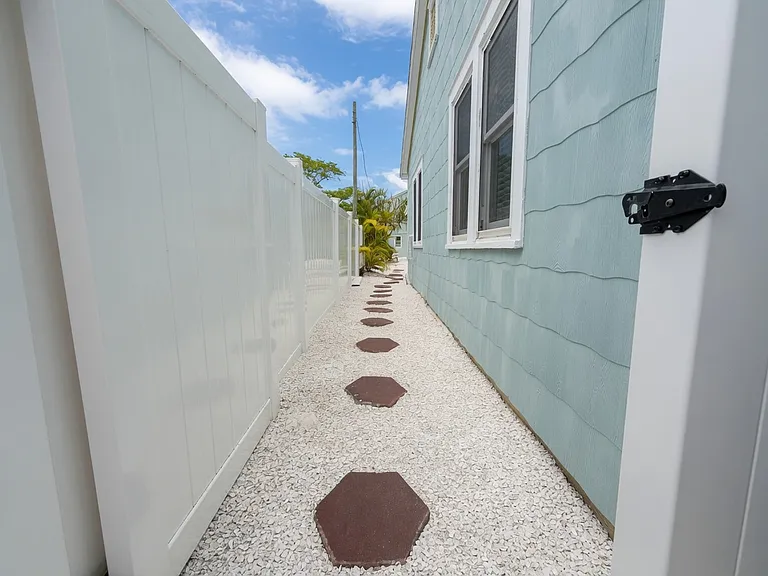 Outside (leftside from the front of the house).