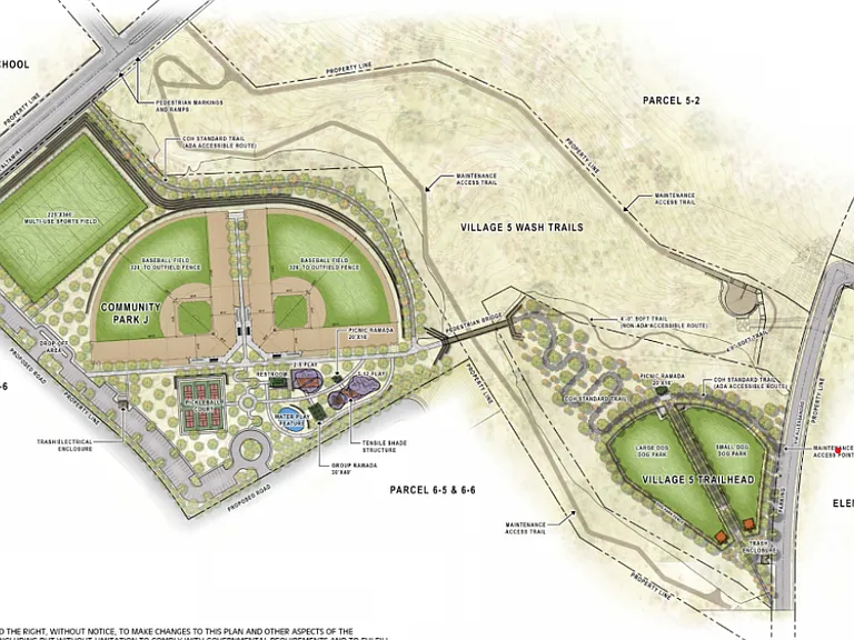 It's a five-minute walk to the newest park, complete ballfields, splash pads, two dog parks and pickleball courts!