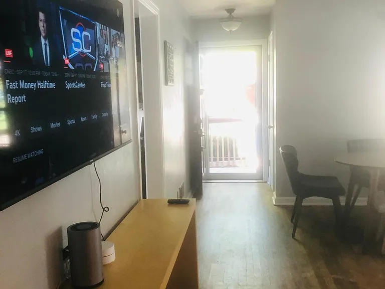 Entry door and hallway