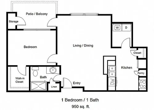 Floor plan One Bedroom A