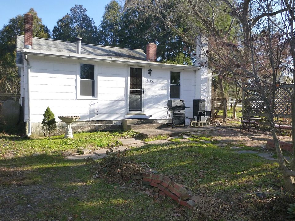 Front of house with patio