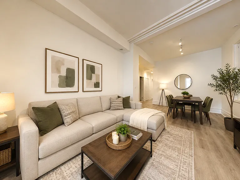 Living room / dining room (virtually staged)