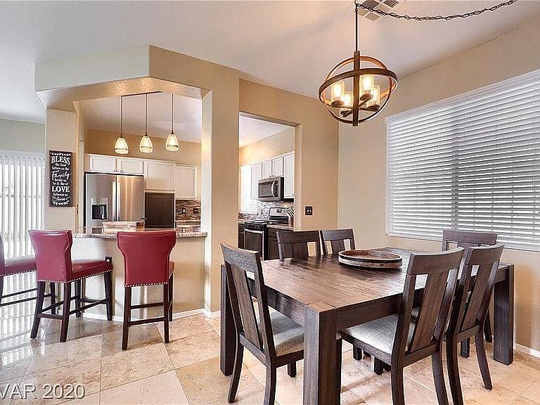Dining room and kitchen