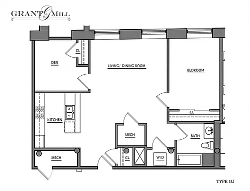 Floor plan 1U