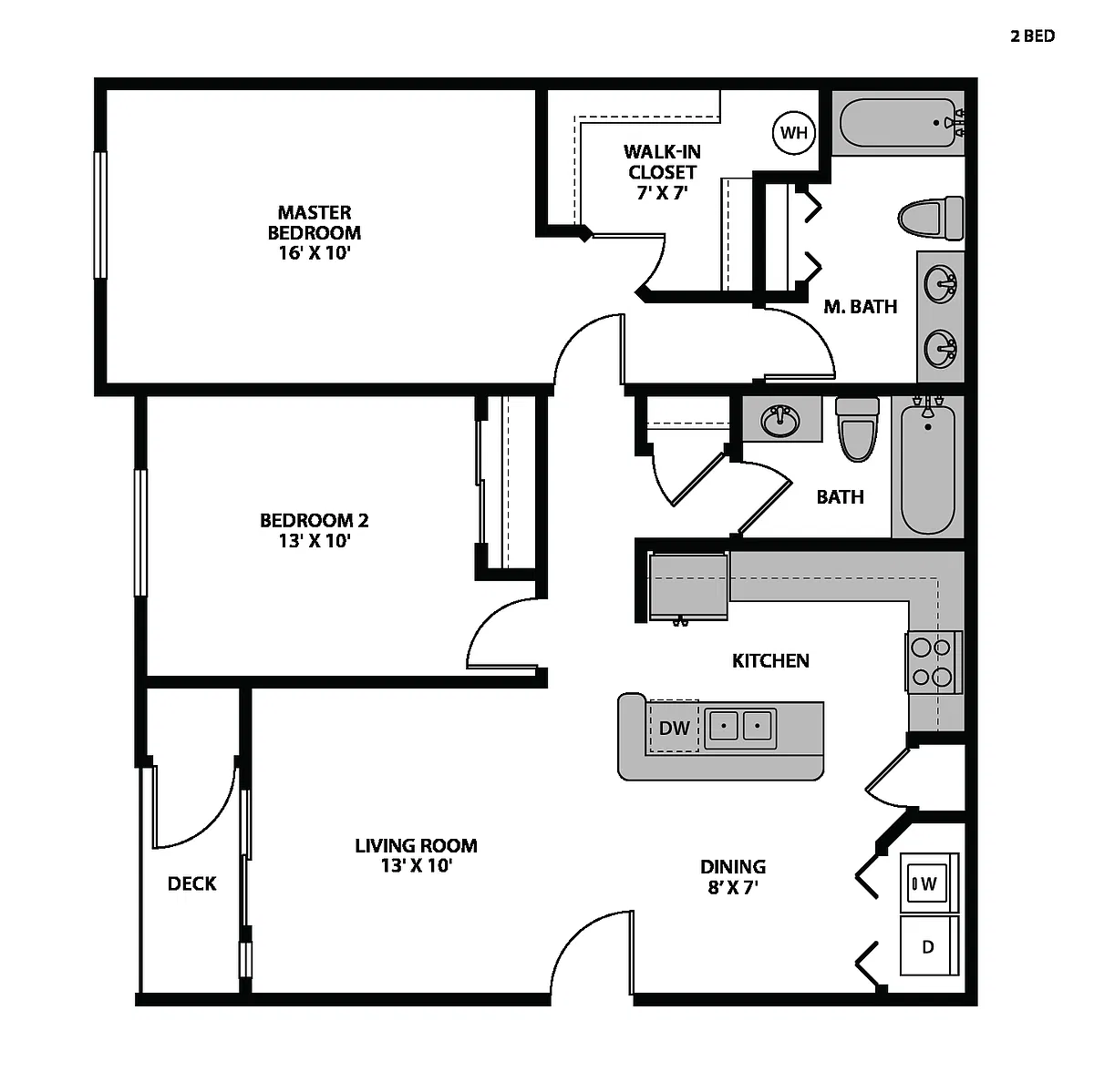 Floor plan Two Bed