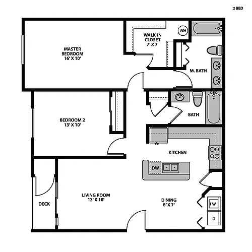 Floor plan Two Bed