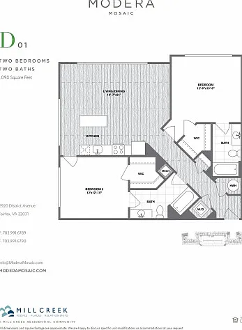 D01 - Two Bedroom Two Bath D01 - Two Bedroom Two Bath