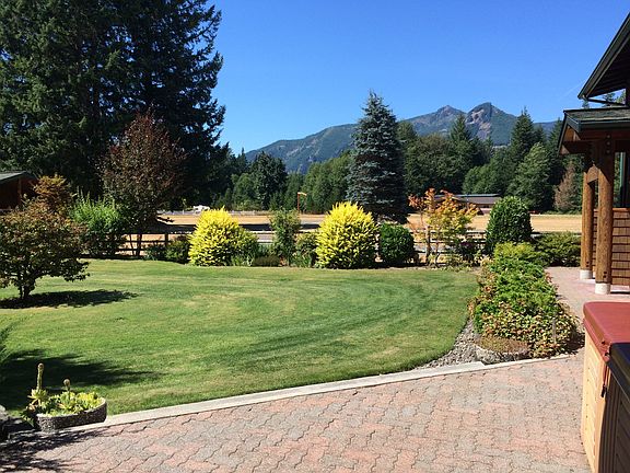 level and fenced backyard