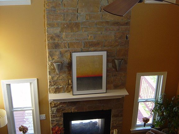 two-story family room