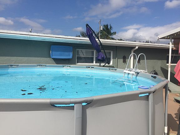Backyard above ground pool