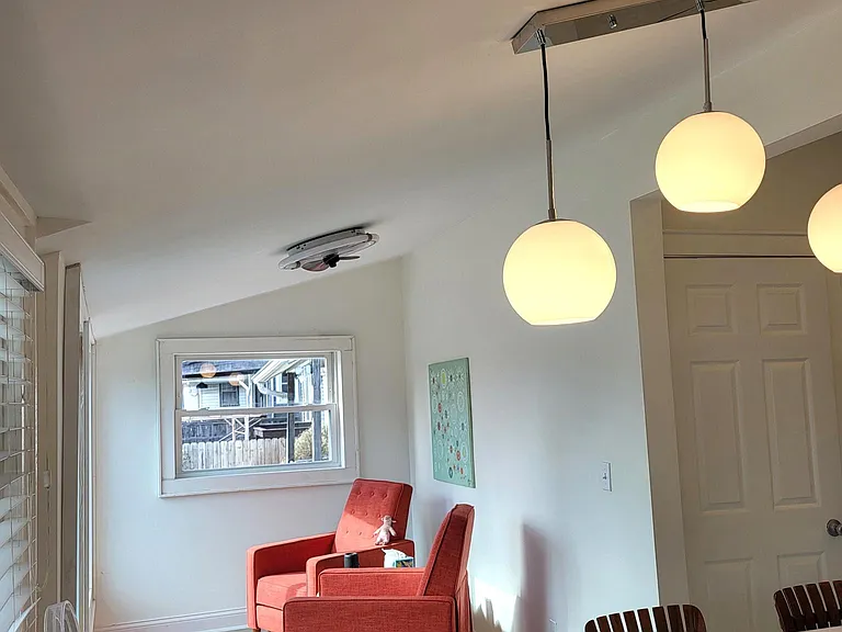 looking into the sunroom from the kitchen island