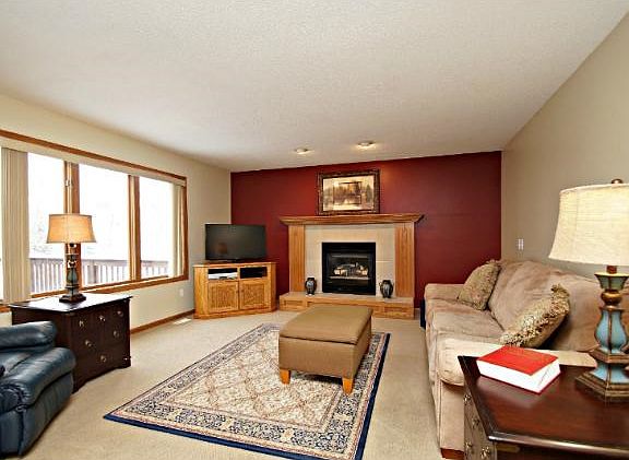 The family room is just off the kitchen and eating area, creating a fantastic open space for day to day living.