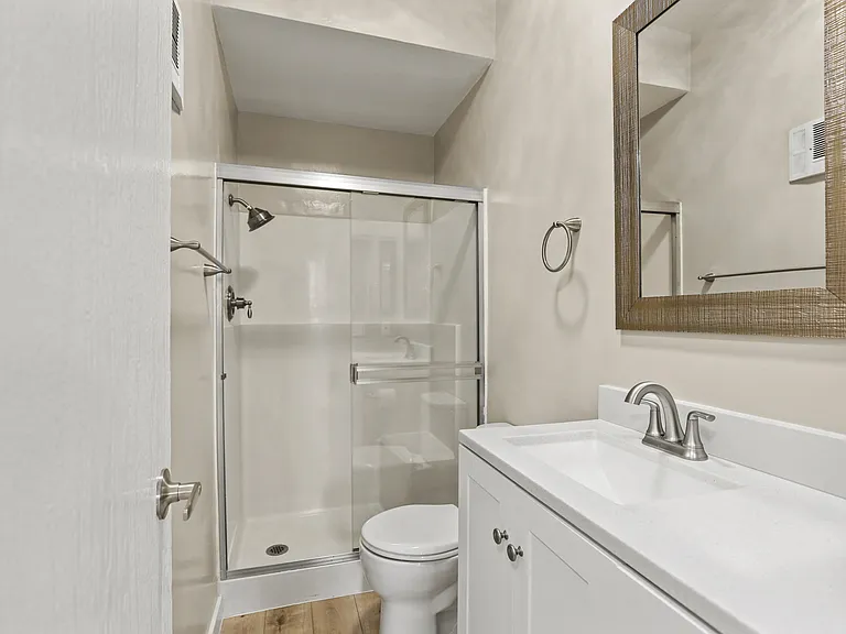 Bathroom with Stand-Up Shower with Glass Doors