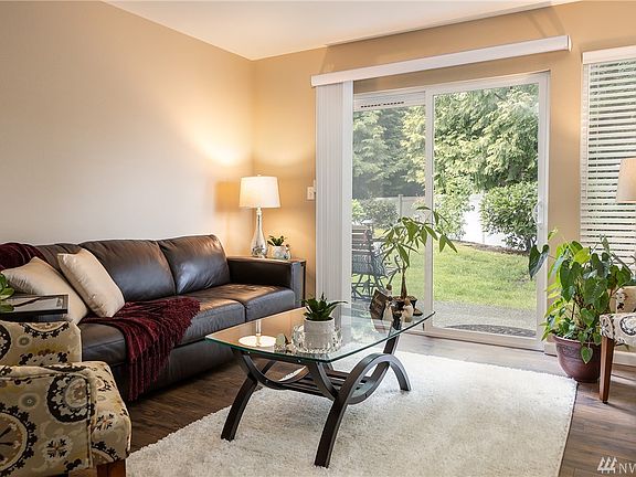 View of your living area from the entrance show's great location of this unit. 