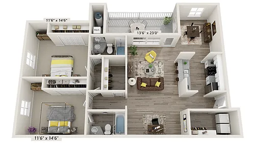 Floor plan South - 2D