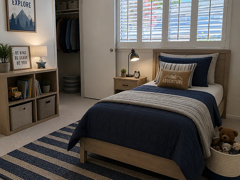Secondary bedroom - virtually staged