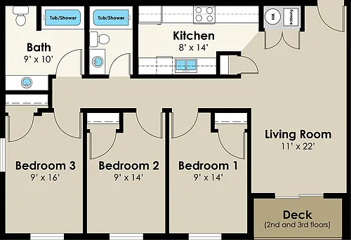 Floor plan Welch 3BR
