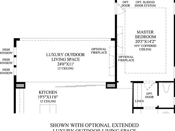 Optional Extended Luxury Outdoor Living Space