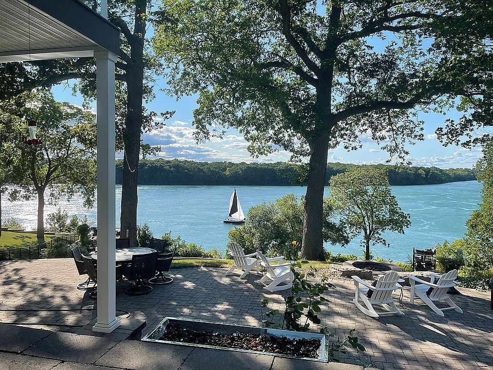 View from covered porch