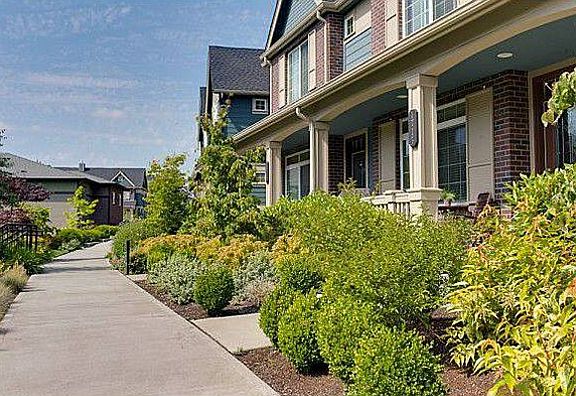 Beautiful no maintenance community gardens in front of your
