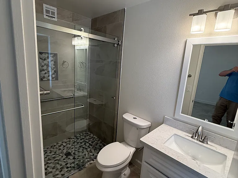 Master bathroom - zero entry shower