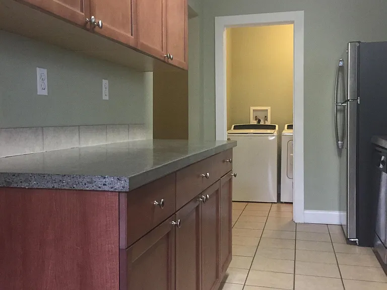 Concrete counter tops and new cabinets with soft close drawers