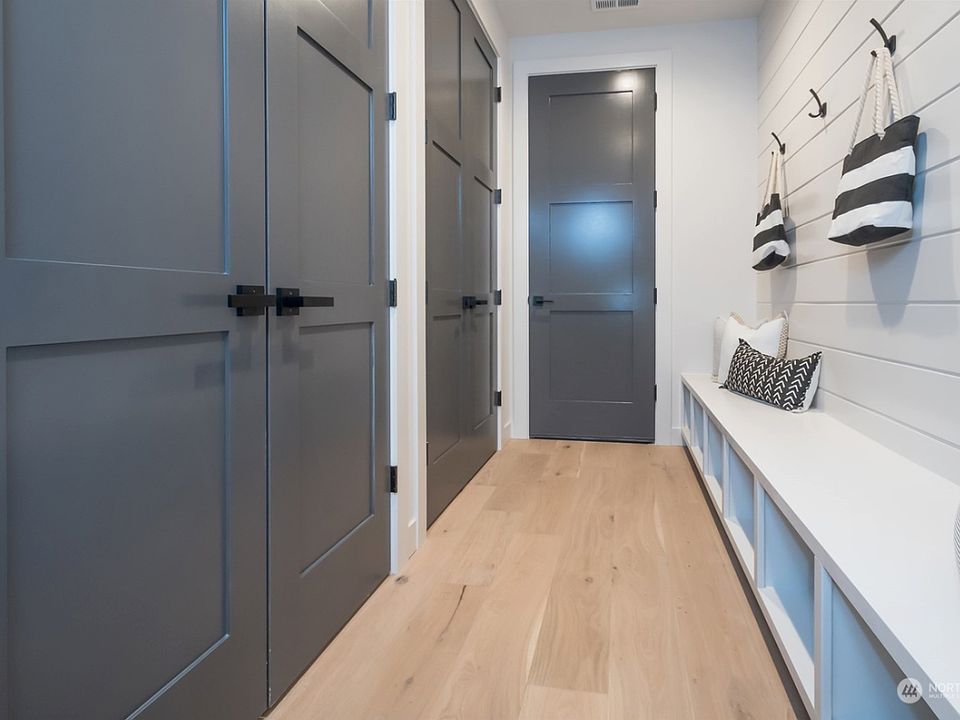 Mud Room / Entry from Garage. Double Closets and Shoe Storage