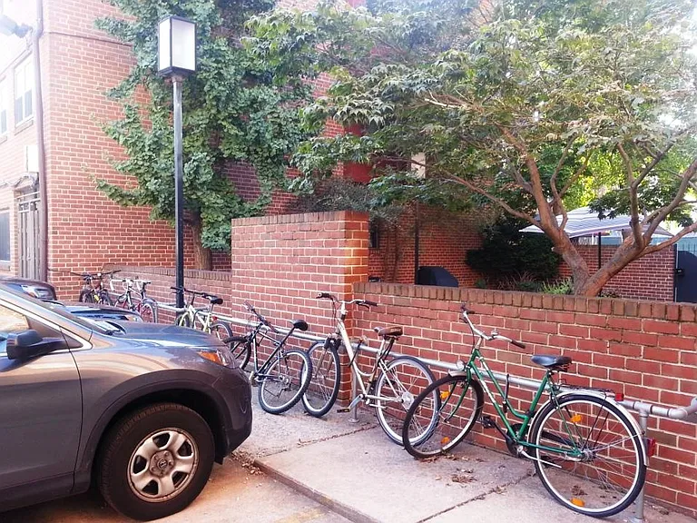 Although you can bring your bike into your rental unit, you can instead choose to lock it up in the parking lot, in an area adjacent to our garden patio, where it cannot be seen from the street.