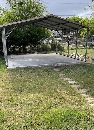 Backyard with Covered Patio