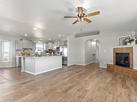 Open kitchen, with huge island