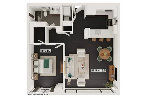 Floor plan Gatsby - 1 Bed, 1 Bath
