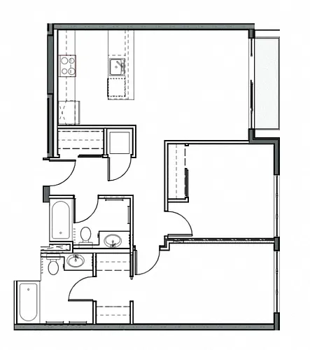 Floor plan 2x2 D MFTE